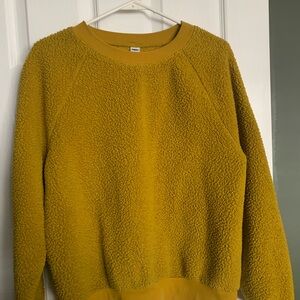 Old Navy Yellow Crew Neck Sweater Plush and Cozy
